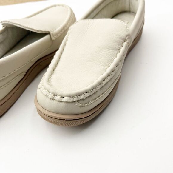 MY SLIPPERS By My Pillow Leather Cream Memory Foam Slip On Moccasins, Size 7 - Picture 11 of 11